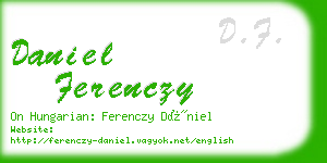 daniel ferenczy business card